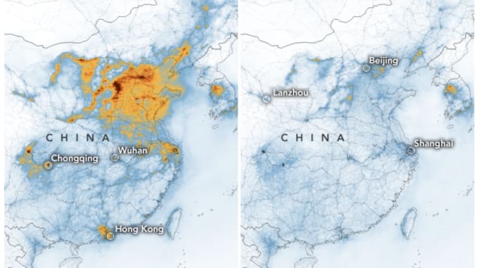 Climate change map